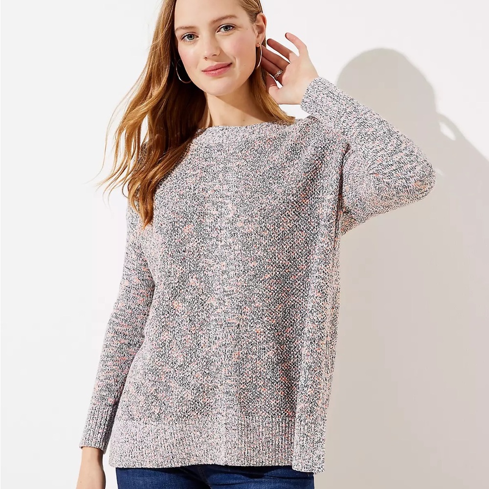 LOFT Spacedye Poncho Sweater